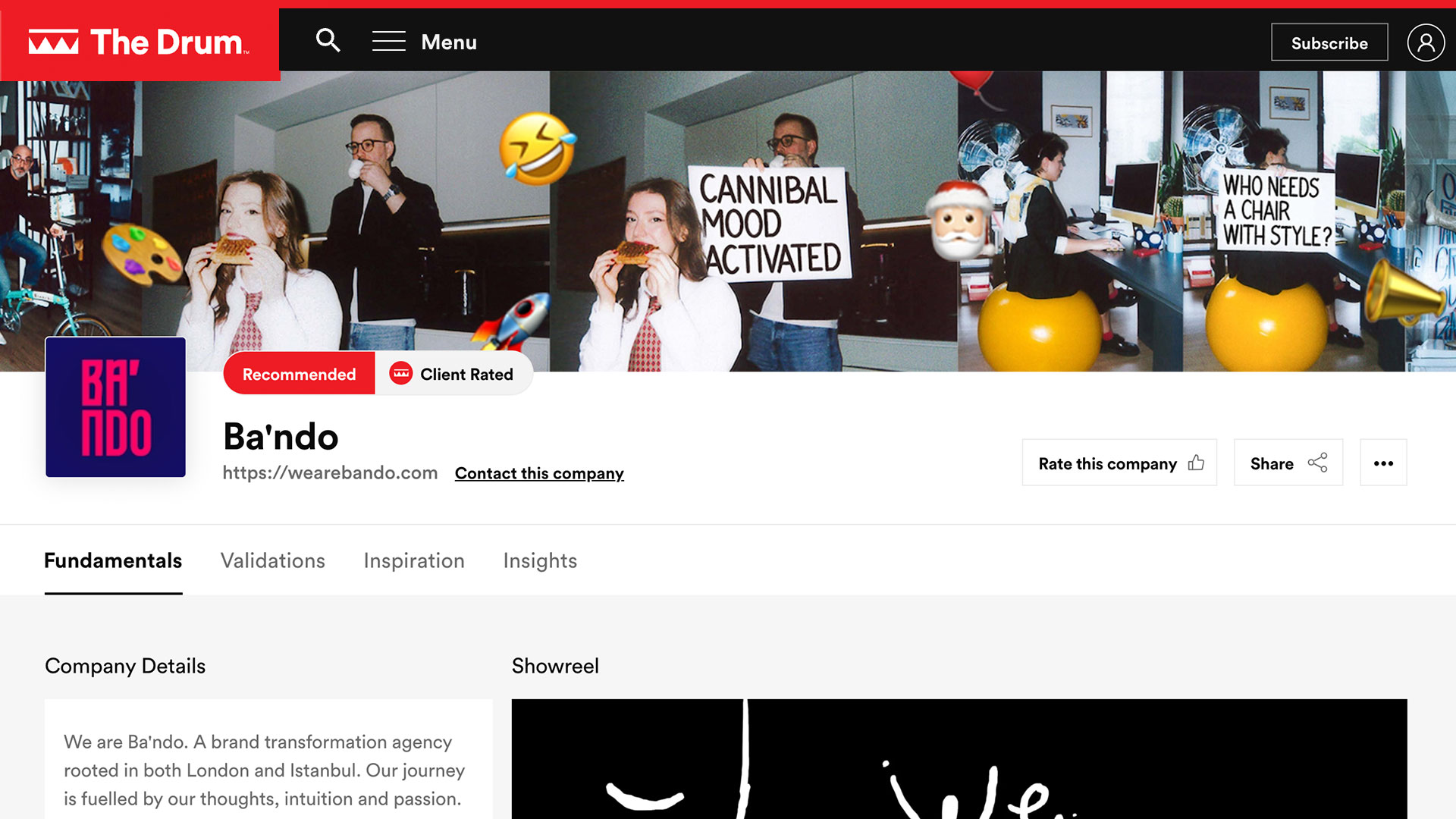 Ba’ndo Joins The Drum’s Recommended Agency List!